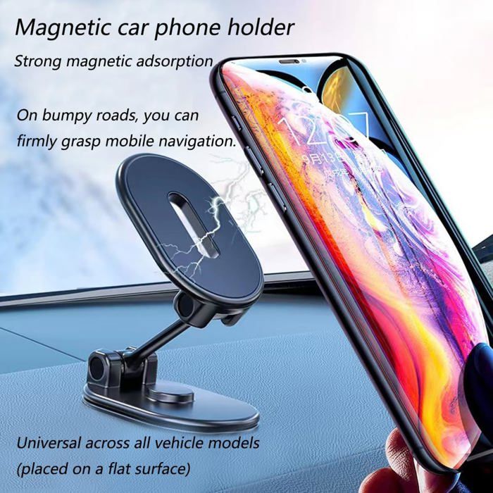 JXBCGAL Support De Téléphone Magnétique Pour Voiture, Aimant Rotatif à 360°, 2 Paires