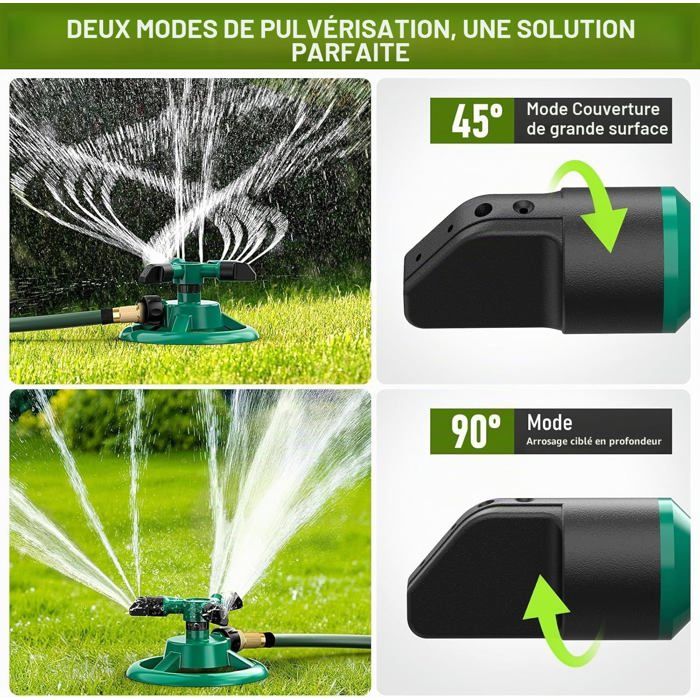 Arroseur de Jardin Fleur Dansante, Arroseur d'Eau Automatique Rotatif pour Pelouse, Cour, Jardin et Jeux d'Eau Extérieurs, Tuyau d'Arrosage Décoratif (2 pcs