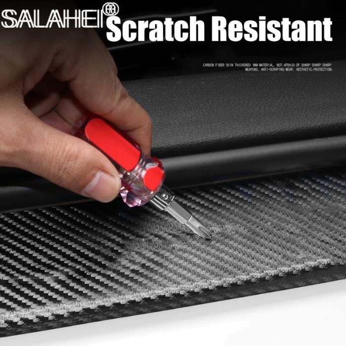 Protection Portiere De Voiture Protecteur De Pas Porte De Voiture,Carbone Fibre Film Protecteur De Seuil Porte De Voiture Compatible Avec Peugeot 3008 4008 107 207 407 408 206 306 307 308 406 806