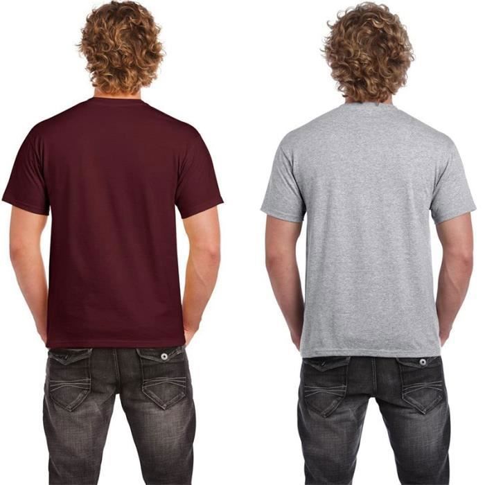 T-shirt col rond en coton - Mauve - Ado garçon - 3.30