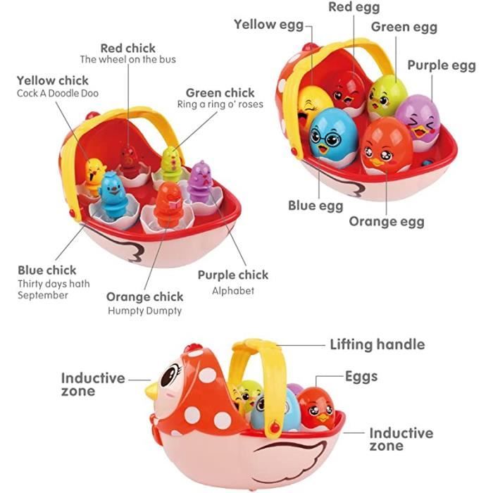 Jouets à Remonter Pour Pâques - Lot De 6 Œufs Mécaniques - Cadeaux Mignons Pour Enfants - Déco De Fête