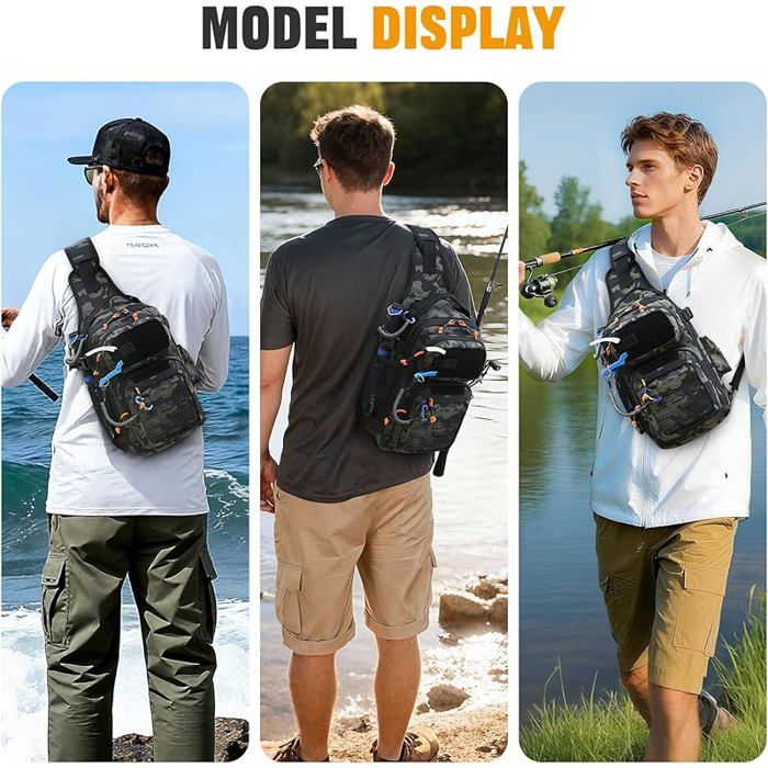 Sac De Poitrine Homme – Léger, Port USB, En Oxford/polyester – Pour Camping, Randonnée, Cyclisme Et Voyage