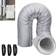 portable pour tuyau AC,chlorure de polyvinyle,gris clair,convient pour tuyau d'échappement de 12,7 à 15 cm de diamètre,installation
