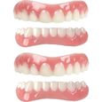 Immédiat Prothèses Dentaires Cosmétiques Silicone Dentier Haut Et Bas Sourire Parfait Dentier, pour Homme Et Femme Amovible 2 Pairs-0