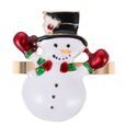4pcs Snowman Noël en forme de serviette en de de bonhomme de neige décorative Boucles de nappe de table linge de table - cuisine-0