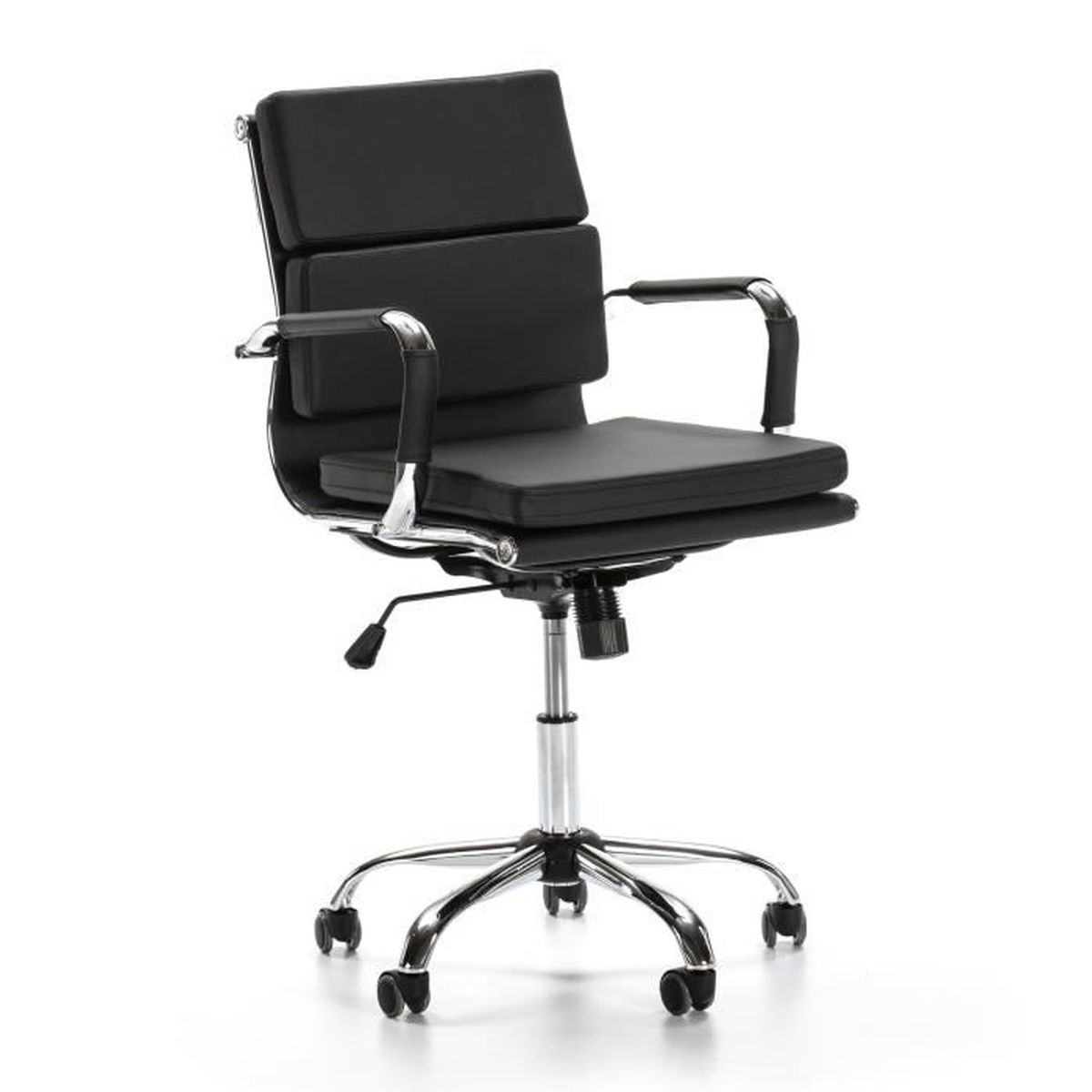 Fauteuil De Bureau Fenix Inclinable Noir Cuir Synthetique Chaise Executive Avec Appuie Tete Et Coussin Rembourre Hauteur Reglable Achat Vente Chaise De Bureau Noir Soldes Sur Cdiscount Des Le 20 Janvier Cdiscount