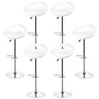 BRAND LUXS Lot De 6 Tabourets De Bar-Style contemporain-Plastique ABS-Blanc-59-80cm