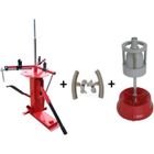 EQUIPEMENT EXPRESS SICOBA Démonte Pneu manuel Auto Moto jusqu'à 21'' + Equilibreuse de Roue manuelle portable + 2 Protèges Jante