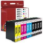 AUMOK 10 pack 603 XL Multipack Compatible avec Epson 603 603XL 603 XL Cartouche d'encre pour Epson Expression Home XP-2150 XP-3100