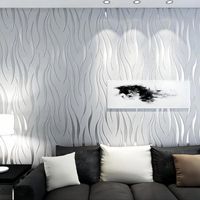 MTEvoTX  3D Wallpaper, Non-Woven Modern  Fashion Wallpapers for Livingroom, Bedroom,Kitchen and Bathroom Walls-Sliver Grey