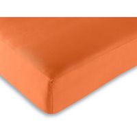 Drap housse toutes dimensions 100% Coton/57 fils/cm² - Dimension de drap housse: 90 x190 cm - Couleur: Linge de lit Orange