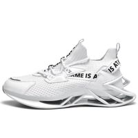 Basket Homme POFH - Chaussures Sport Masculines Respirante - Blanc - Plat - Lacets