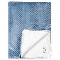 NATTOU Nid d'ange couverture Lapidou - 25 x 34 x 5 cm - 100% polyester - Bleu et blanc