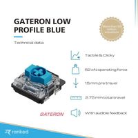 Ranked Gateron ks-27 Switches Low Profile pour Clavier Mécaniques Gaming