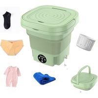 8L machine a laver portable, Mini machine à laver pour les vêtements de bébé, Les sous-vêtements, appartement, dortoir, camping,Vert