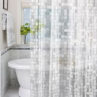 Rideau De Douche 80x185 Cm Anti-Moisissure - Imperméable, Œillets Métalliques - Pour Salle De Bain, Blanc - 2