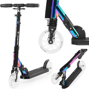 Trottinette Pliable Adulte – Frein à Disque Double, Capacité 100 Kg, Hauteur Réglable, Roues PU 20 Cm