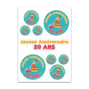 Stickers Anniversaire Achat Vente Pas Cher
