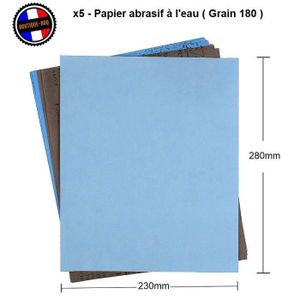 Papier de Verre Super Resistant Maille Ceramic Grain 93 230 MM Grain 120 & 180 2 Papier Abrasif 