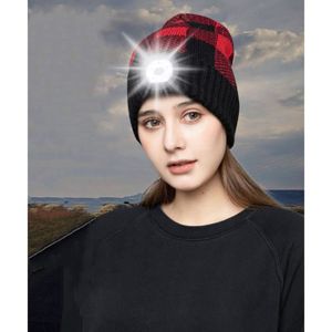 Unisex Bonnet D'hiver Avec Lumière LED, Bonnet Tricoté Chaud Avec Lumière  Rechargeable USB, Bonnet D'hiver Lampe De Poche - Temu France
