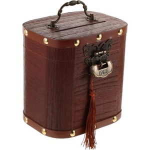 TIRELIRE 2 Pièces Tirelire En Bois Treasure Box Boite Secre