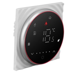THERMOSTAT D'AMBIANCE Dilwe Thermostat pour maison intelligente Thermostat sans fil Écran LED Thermostat intelligent electronique micro-controleur Noir