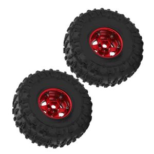 PNEUS AUTO Fafeicy roues sur chenilles RC pour Axial SCX10 2 pièces 1.9in ensemble de pneus de jante de roue en métal jantes de pneus en