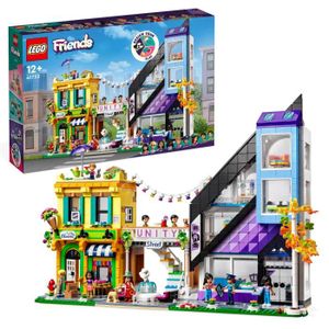 ASSEMBLAGE CONSTRUCTION LEGO® Friends 41732 Les Boutiques de Fleurs et de Décoration, Maquette à Construire et Personnaliser