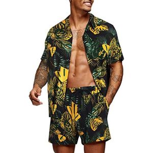 Ensemble de vêtements Ensemble Survêtements Hawaiian Imprimé Homme Été T