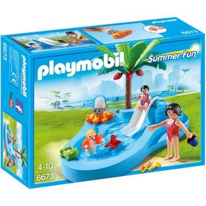 PATAUGEOIRE PLAYMOBIL - Bassin pour bébés et mini-toboggan - S