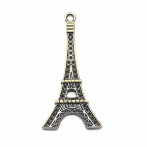 Perles Grande tour Eiffel Tibétain couleur bronze breloqu