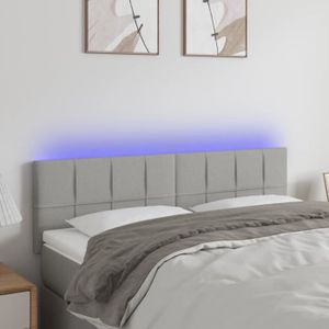 TÊTE DE LIT Tête de lit à LED Gris clair 144x5x78/88 cm Tissu