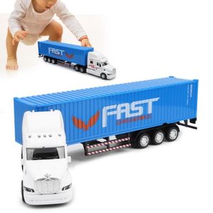CAMION JNG Modèle de camion porte-conteneurs  pour enfants à tirer avec son léger 1:48 HB010