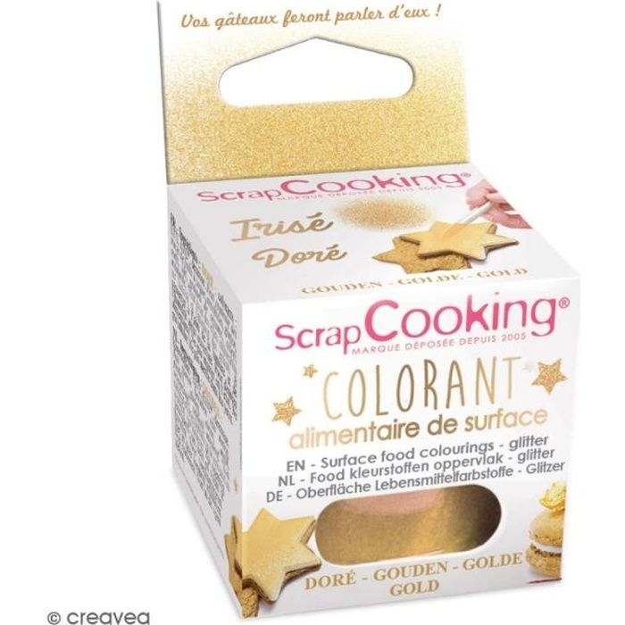 Colorant alimentaire SuPearl Shine Dust - Café doré