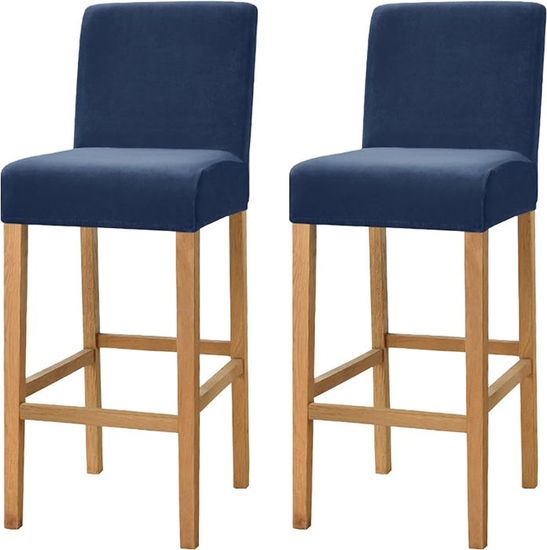 HFATMOS Lot de 2 housses de tabouret de bar rondes, très élastiques, douces et faciles à nettoyer, housses de siège de chaise de diamètre 35,6 à 43,2 cm, beige