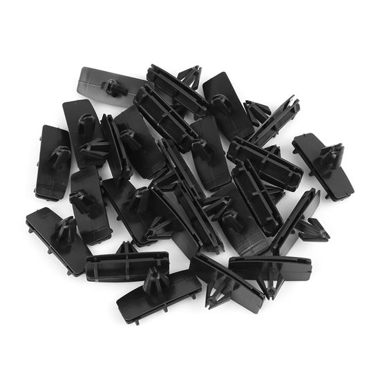 X AUTOHAUX 40pcs 5mm Trou Diamètre Boulons Plastique Rivets Clips Fixation Noir pour Voiture