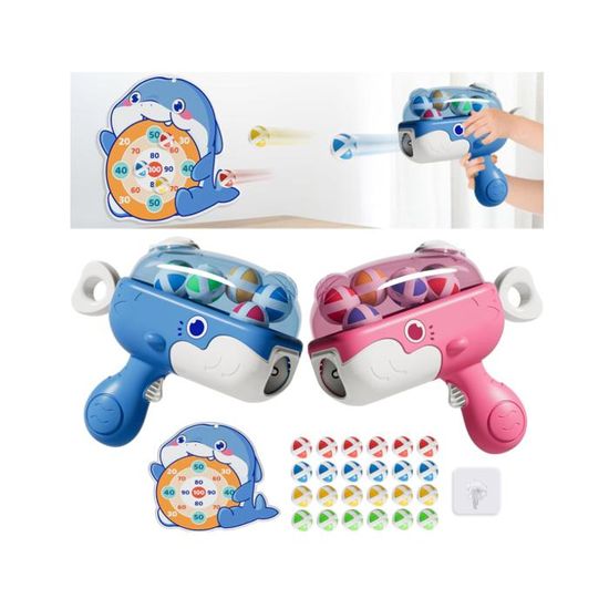 Jeu De Tir à La Cible Dinosaure – Avec Pistolet Lanceur Et 12 Balles Collantes – Tables De Multiplication Et Scores – Dès 3 Ans