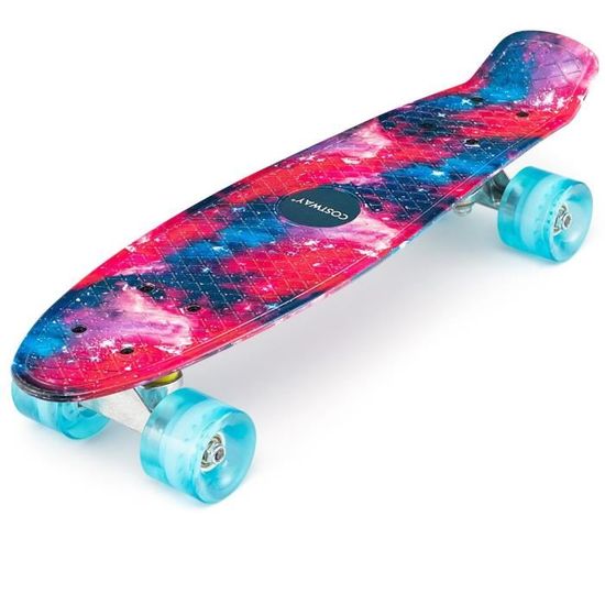 Skateboard Débutant Enfant Adulte Skateboard Complet Cruiser Rétro 55,9cm - Idéal Pour Débutants Et Balades Décontractées Skateboard 55.9cm