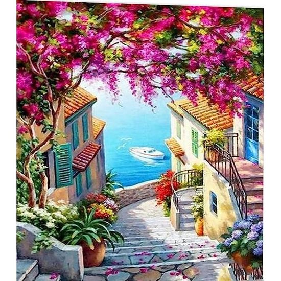 RICUVED Dauphin Peinture Numero Adulte,Animaux Kits De Peinture Au