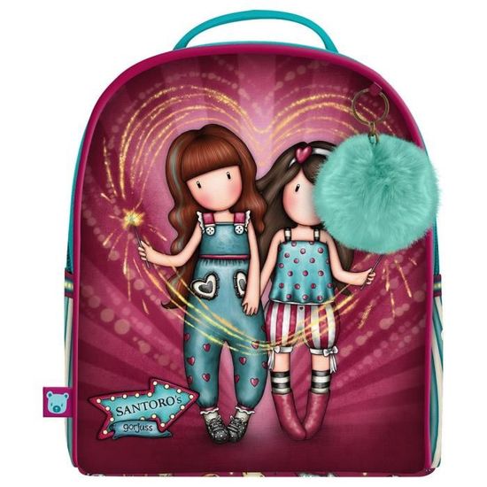 Santoro Gorjuss Fairground Fireworks Backpack For Kids - 3 Zipper Unisex School Bag, 29x45x17cm - View #11