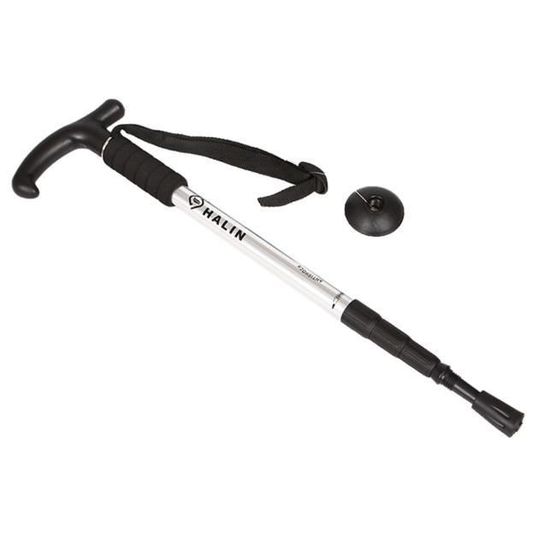 Bâton Trekking Trespass QIKLOCK – Alu 3 Sections, 63-135cm, Poignée Mousse, Dragonne, Pointe Carbure