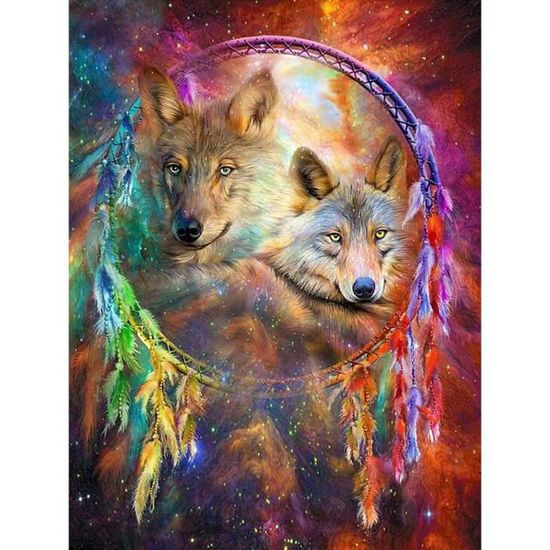 Kit Point De Croix AVA – Loup Majestueux P098 – 26 X 25 Cm – Neuf