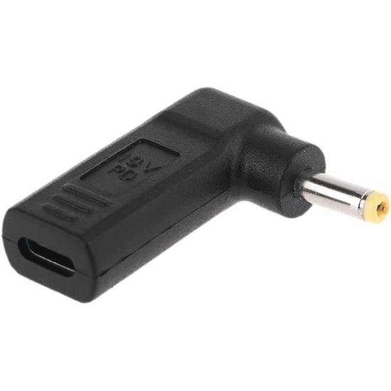 Lenovo Adaptateur USB type C mâle DC Jack femelle USB C vers 4,0 x 1,7 mm mâle[L1454
