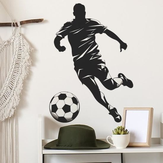 Autocollant Mural Citation "Manger Dormir Jouer Au Football" - Vinyle Amovible, Déco Chambre, Neuf