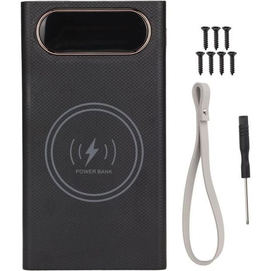 Janasiba Power Bank Box 16x18650 | Custodia Batterie Con Ricarica Rapida QC3.0 PD, Uscita 5V/3A E 9V/2A