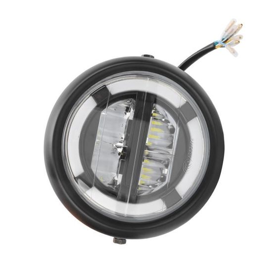 Phare Avant LED Chrome 70mm – Vélo Cruiser, Chopper, VTT, Rétro – Neuf