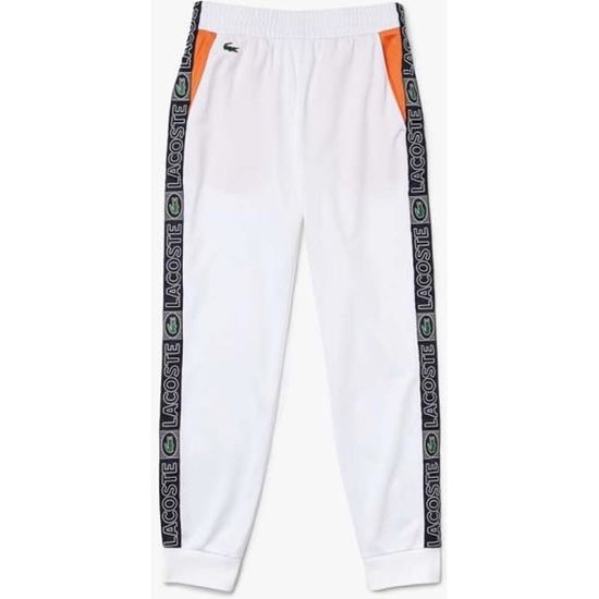 Pant. de Survet. Lacoste XH0873 ASR blanc. 5 White mandarin tree orange navy Cdiscount Pret a Porter