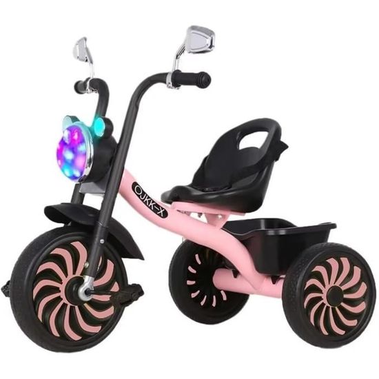 Tricycle Pour Enfants 2-5 Ans SEREED Rose - Jouet Réglable Avec Paniers