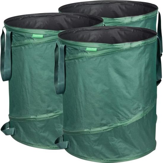2 Sacs De Jardin Pop-Up 280L GardenMate – Polyester Oxford 600D Indéchirable – Renforcés Et Imperméables