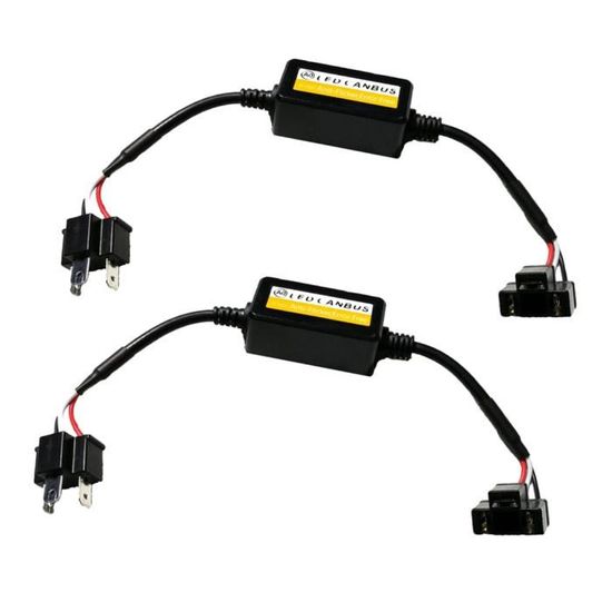 Décodeur CANbus H4 LED DC 9 à 16V, Décodeur De Lumière LED, Anti -scintillement, Résistance De Phare LED Pour Voiture